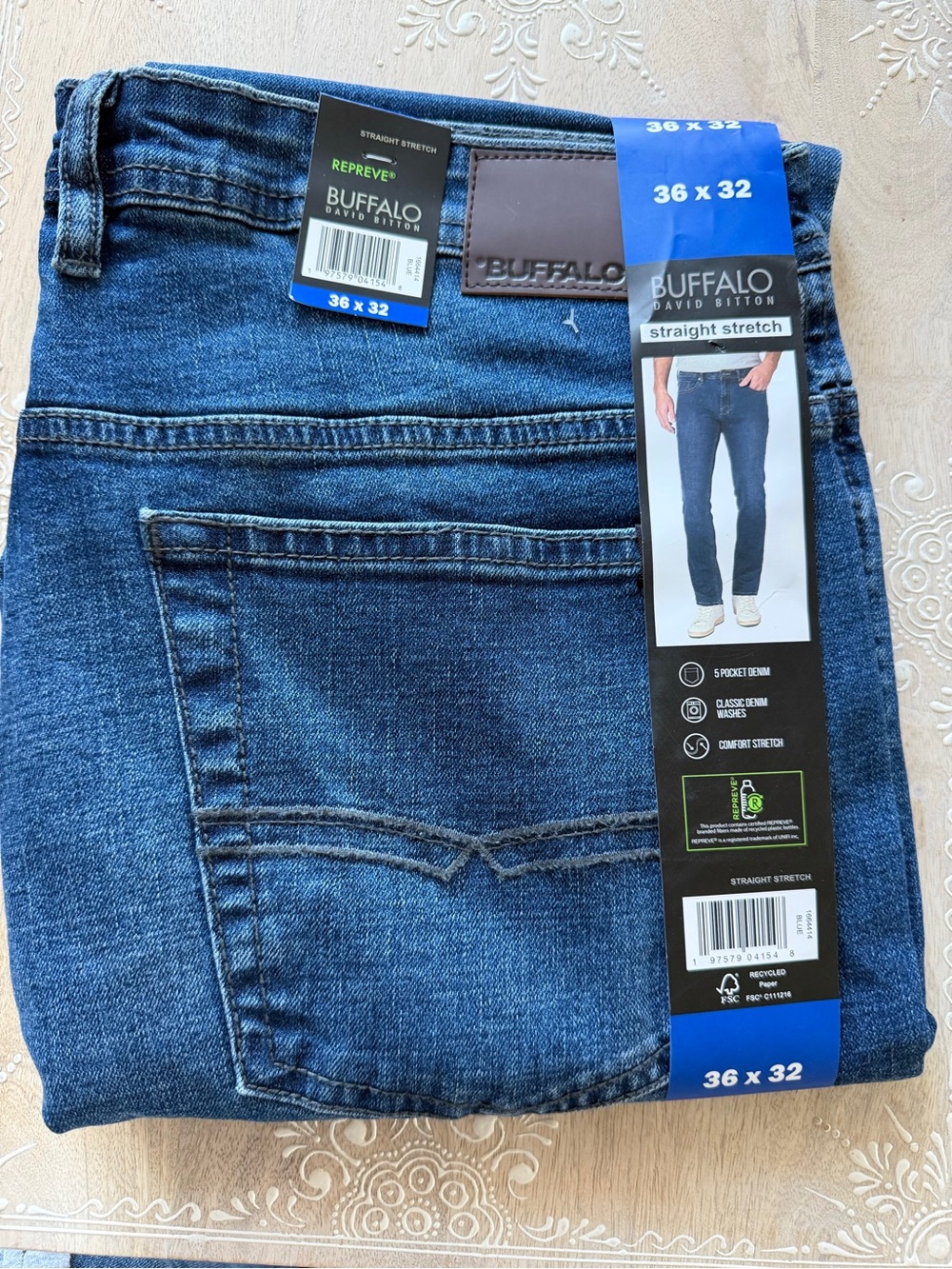Buffalo Men’s Straight Stretch Jeans